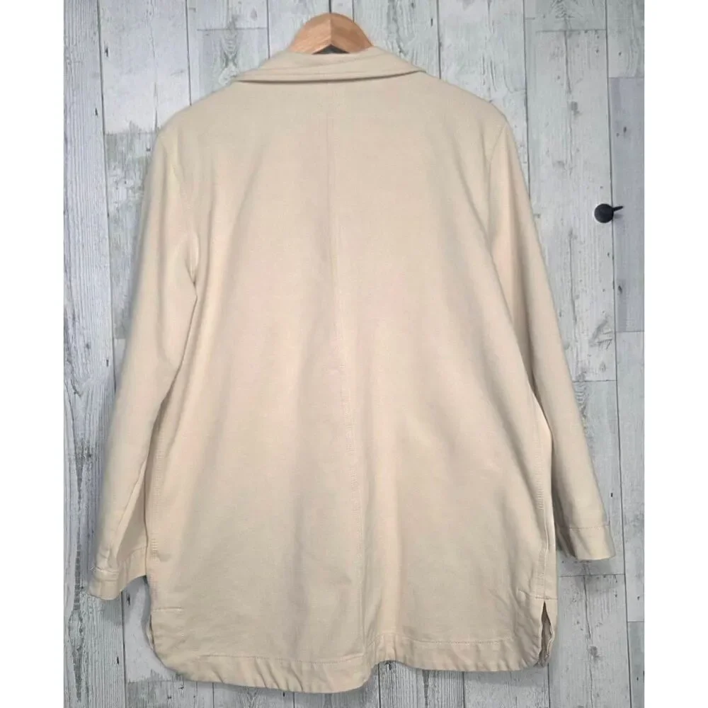 Lee Workwear Chore Shacket Jacket Top in Ivory Sz L - Picture 6 of 9